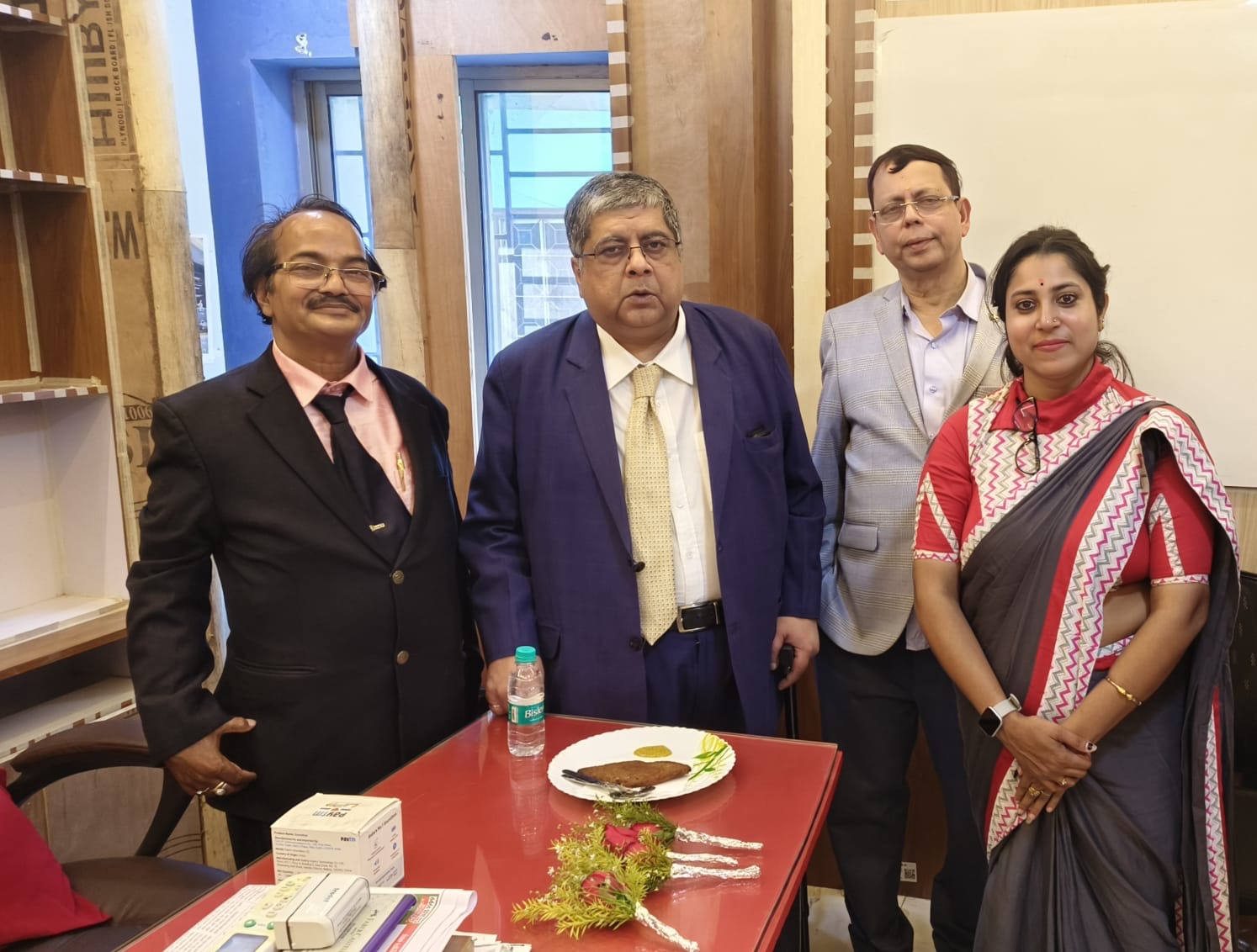 With Ex Chief Justice I. P. Mukherjee